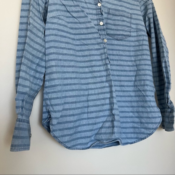 J. Crew Chambray Denim Popover Shirt - Picture 8 of 15